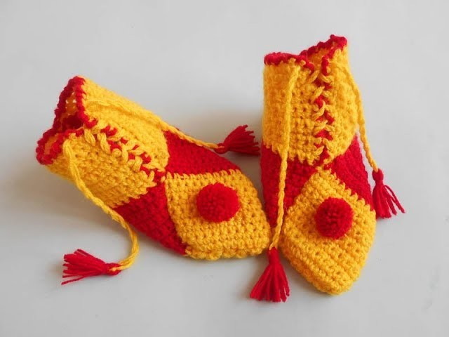 How to crochet slipper. socks tutorial