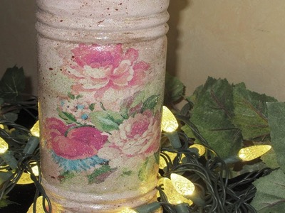 How to Decoupage with Wrapping Paper Vintage Vase