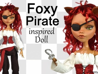 How to: Foxy Pirate inspired Doll - Five Nights at Freddy's FNAF Repaint Tutorial