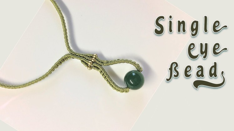 How to macrame: Simple single bead necklace - Easy macrame tutorial with step by step