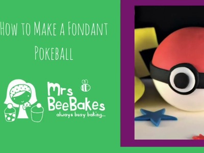 How to make a fondant pokeball cake topper