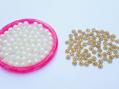 How To Make Designer Pearls Earrings At Home | DIY | Jewellery Making  | +earring | uppunutihome