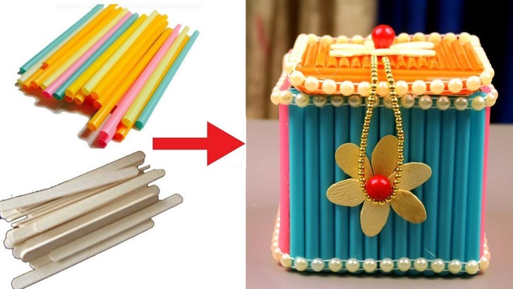 How to make jewellery box at home with waste material - Jewellery box craft - Best out of waste