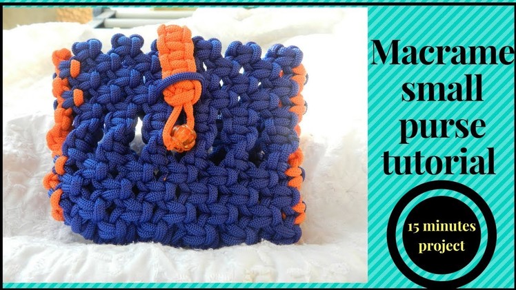 How to make macrame small purse   |  Beginners project  |  Tutorial