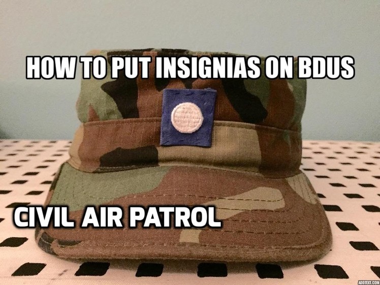 How to sew Insignias on to BDUs - Civil Air Patrol