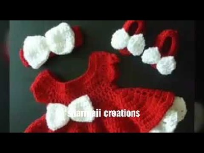 Ideas for kids or baby girl woolen sweater | woolen frock design