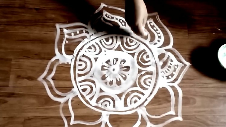 Jhoti chita | Free Hand Kolam | Beautiful Alpana designs | Aripan floor painting