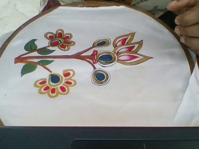 Kalamkaari fabric painting - floral design
