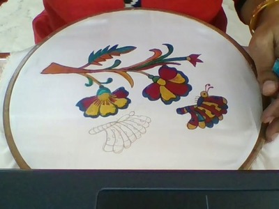 Kalamkaari fabric painting - Butterfly design