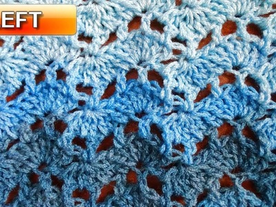 Lacy Ripple 3 Crochet Stitch - Left Handed Crochet Tutorial