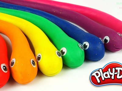 Learn Colors Play doh Molding Clay Snake Molds Fruits Toys for Kids