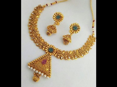 Light Weight Traditional Gold Necklace Designs