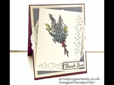 Lots of lavender elegant thank you card
