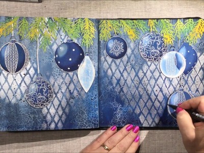 Merry Christmas & a Creative New Year . Art Journal Page