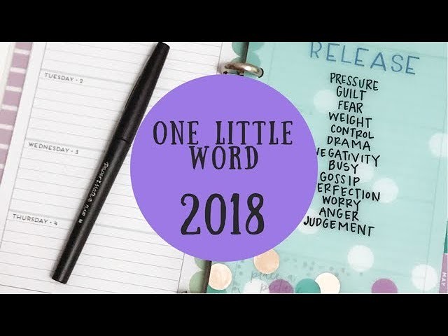 My ONE LITTLE WORD 2018