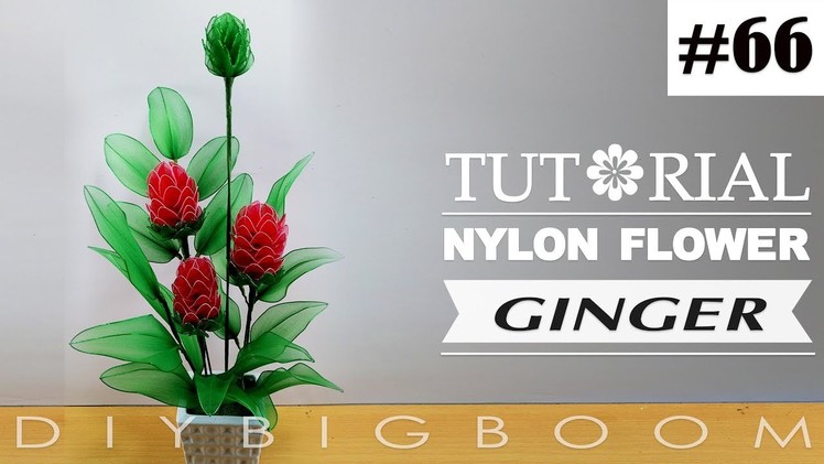 Nylon stocking flowers tutorial #66, How to make nylon stocking flower step by step