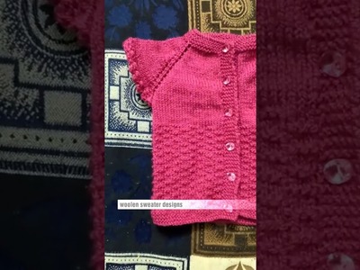 One colour sweater design for baby or kids | easy sweater design for kids - woolen sweater designs