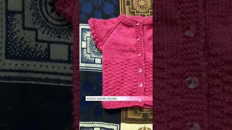 One colour sweater design for baby or kids | easy sweater design for kids - woolen sweater designs