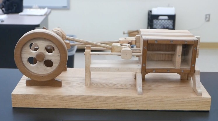 Physics of toys-wooden air engine. Homemade Science with Bruce Yeany