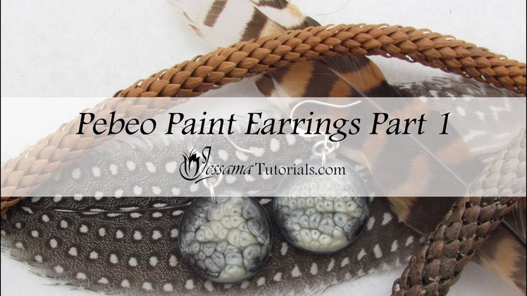 Polymer Clay Pebeo Paint Earring Tutorial Part 1
