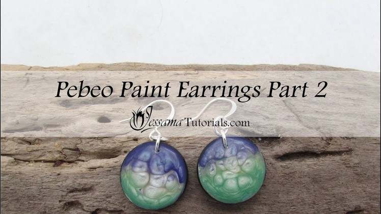 Polymer Clay Pebeo Paint Earrings Part 2