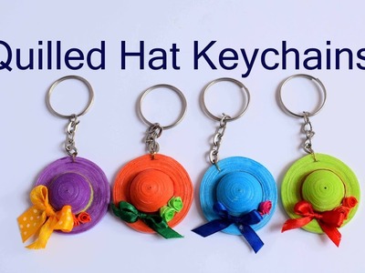 Quilled Hat Key Chain. How to make Quilling Key Chains. Quilling Hat