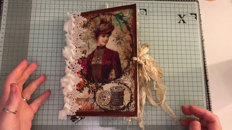 Sewing themed vintage journal