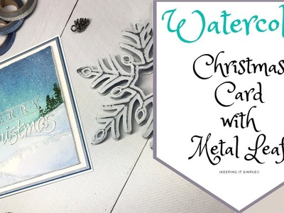 Simple Watercolor Christmas Card using Gansai Tambi Paints