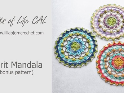 Spirits of Life CAL: crochet Mandala wall hanging (bonus pattern)