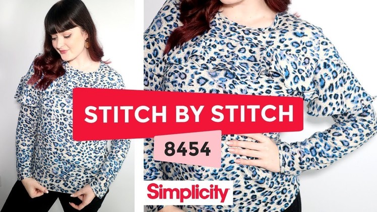 Stitch by Stitch with Simplicity - 8454 Ruffle Blouse Sew Along
