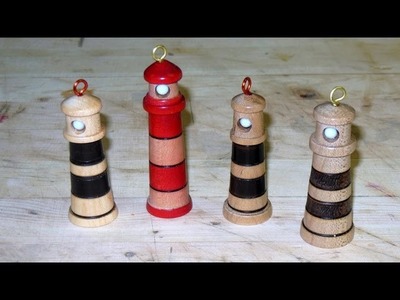 Turning a Lighthouse Christmas Tree Ornament