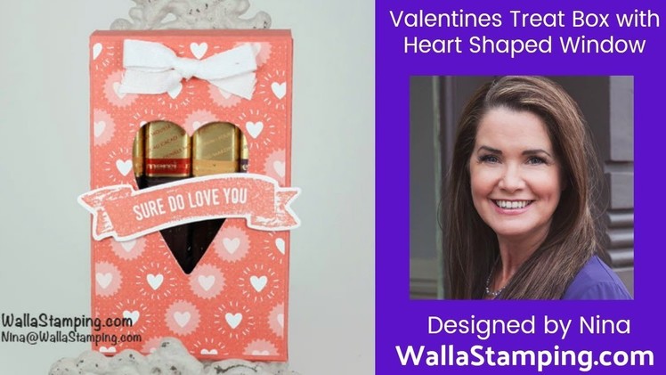 Valentines Treat Box with Heart Shaped Window - Stampin' Up! Sale-A-Bration