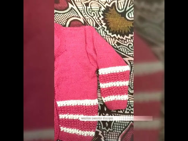 Woolen sweater designs | easy sweater design for baby or kids in hindi || sweater design making