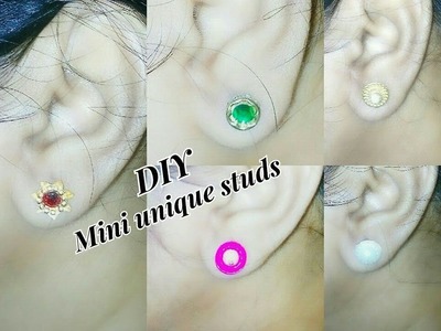 1 or 2 steps easy DIY idea | Making simple and cute mini studs | jewellery tutorials