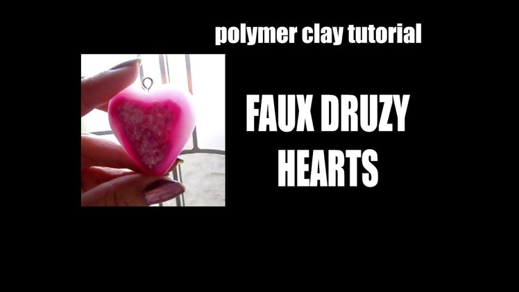 232 Polymer clay tutorial - faux druzy heart for Valentine's Day - Pardo