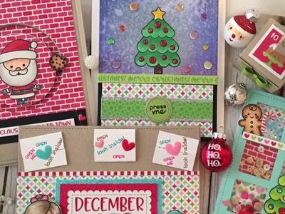 5 Cards in 5 Minutes. Simon Says Stamp. December 2017 Kit. Milk & Cookies