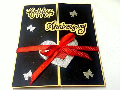 A Beautiful Greeting Card For Anniversary By Handmade Cards Ideas : complete tutorial