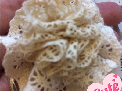 A QUICK & SIMPLE LACE FLOWER (the 'carnation' like flower as promised)