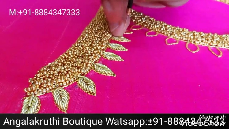 Angalakruthi boutique Bangalore Blouse Embroidery designs