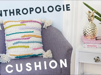 Anthropologie Inspired Crochet Braided Cushion | How to Crochet a Modern Cushion Cover