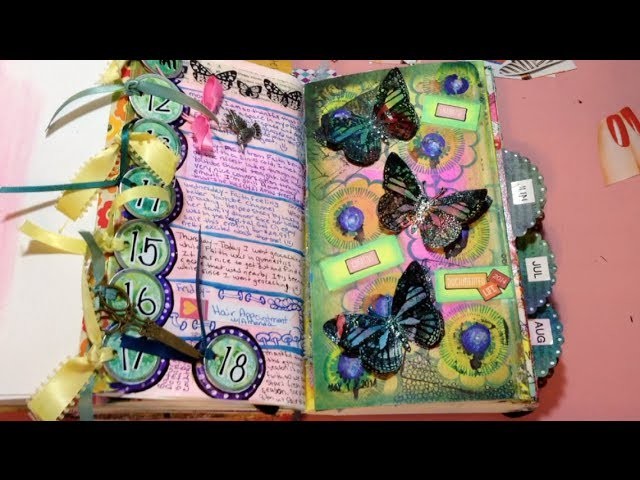 ART JOURNAL - MY DOCUMENTED LIFE PROJECT 2014 - Prompt #20 - Use Rubber Stamp in a New Way