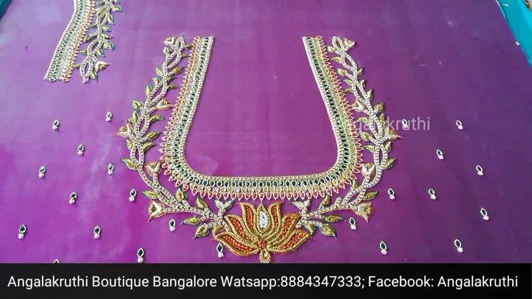 #Bridal Blouse neck desings by Angalakruthi boutique Bangalore Watsapp:8884347333