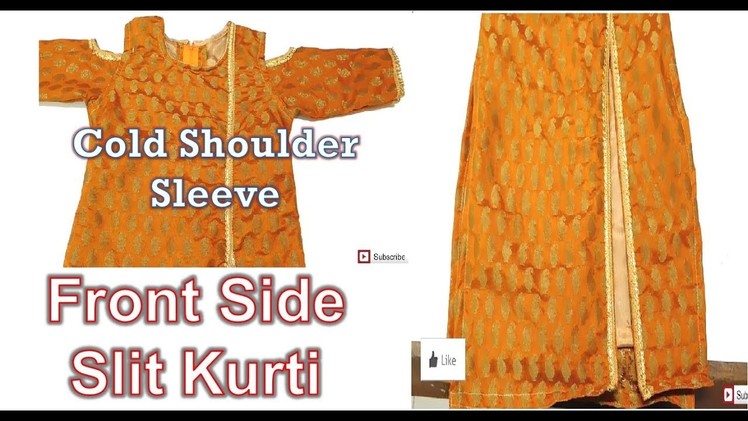 Cold Shoulder Sleeve & Front Side Slit| How To Sewing Tutorial | Diy