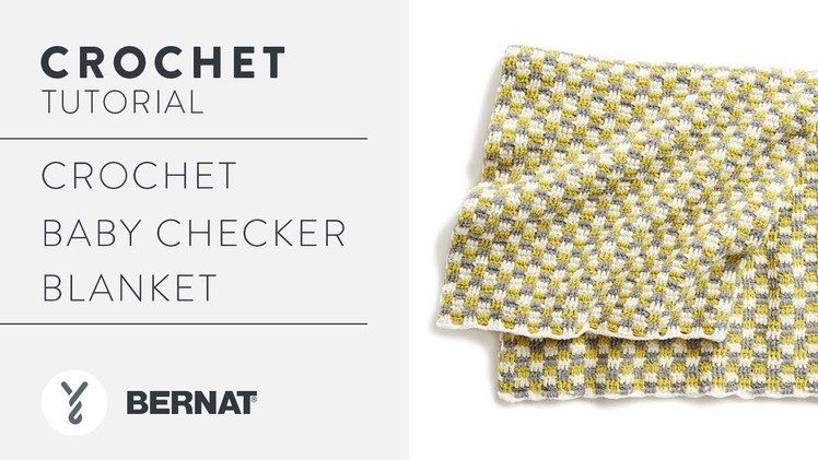 Crochet Baby Checker Blanket