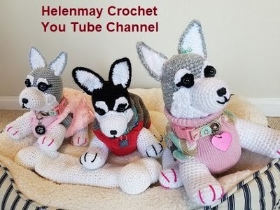Crochet Small Amigurumi Siberian Husky Dog Part 1 of 2 DIY Video Tutorial