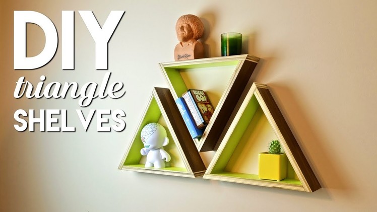 DIY Geometric Triangle Shelves | Simple Woodworking Project