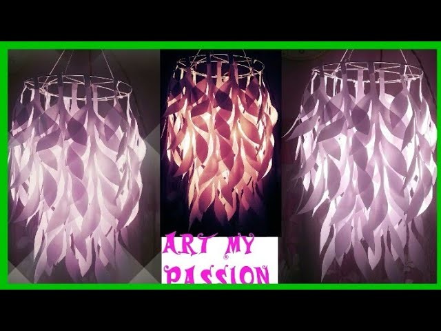 DIY paper lamp.lantern (Cathedral light)  -  how to make a pendant light out of paper.artmypassion27