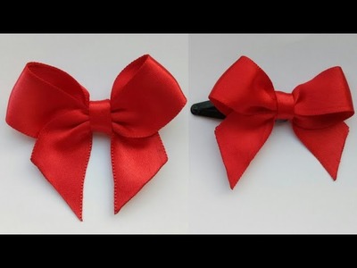 DIY Ribbon Bow|Make Easy Ribbon Hair Bow|How to make ribbon bow|Gift Ribbon Bow|Bow with clips