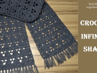 DIY Tutorial - Crochet Infinity Shawl