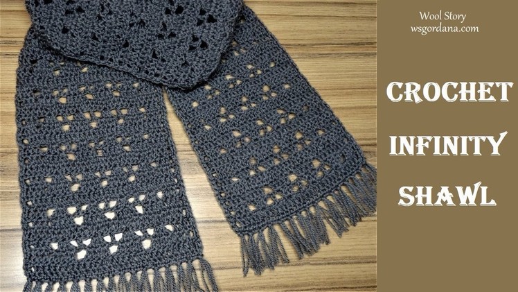 DIY Tutorial - Crochet Infinity Shawl